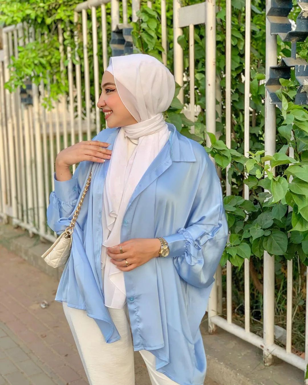 Oversize satin bloues