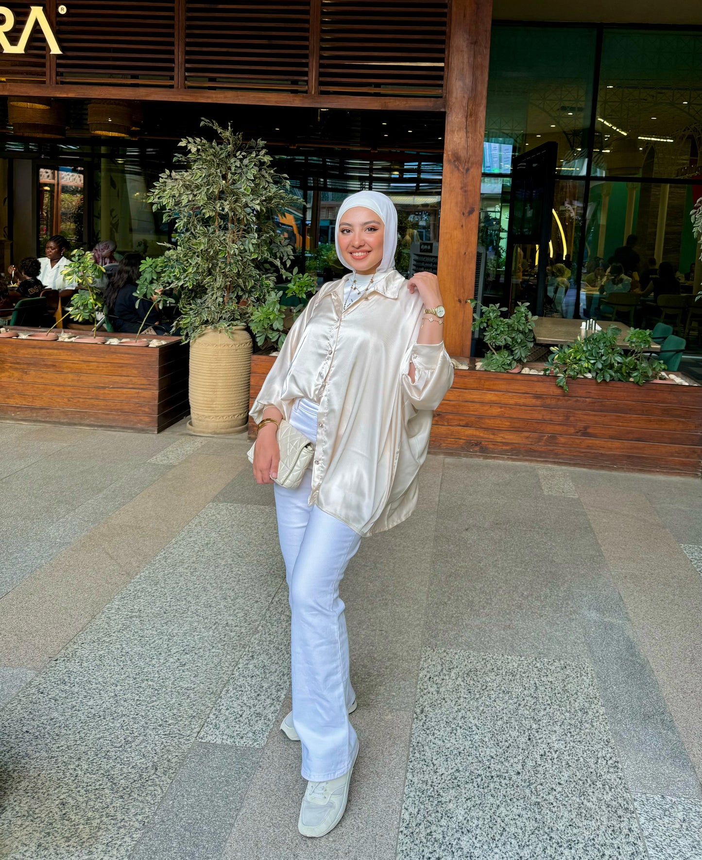 Oversize satin bloues